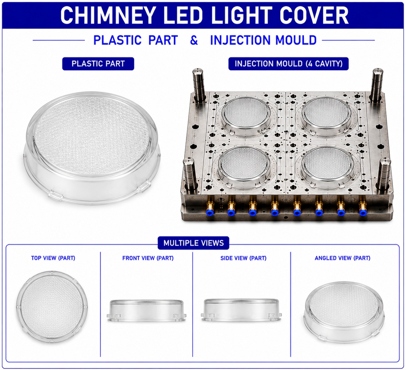 Chimney Plastic Led Light Cover Mould and Moulding Service